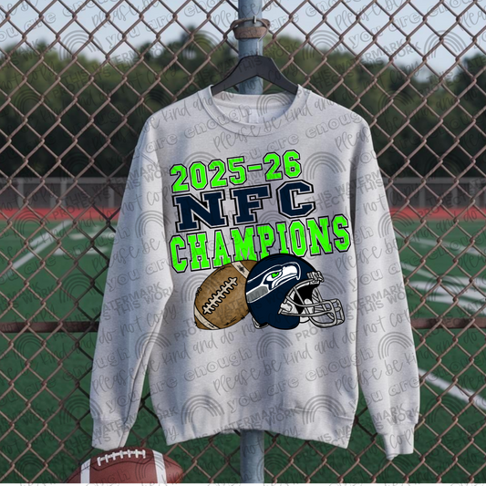 Seahawks 2025-26 NFC Champions PNG File