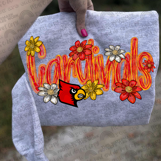 Louisville Cardinals Flowers PNG File