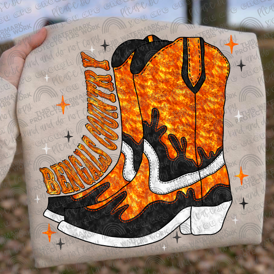 Bengals Country Boots PNG File
