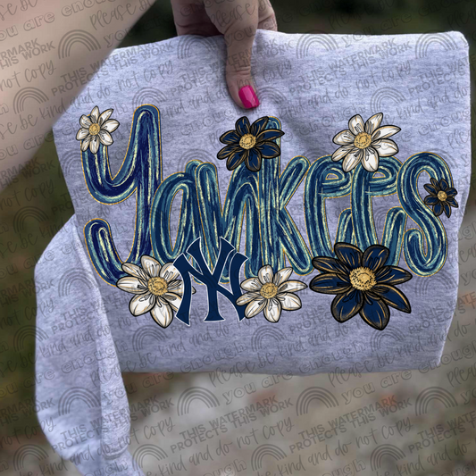 Yankees Flowers PNG File