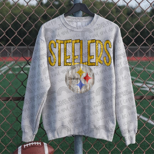 Steelers Leopard Shimmer PNG File