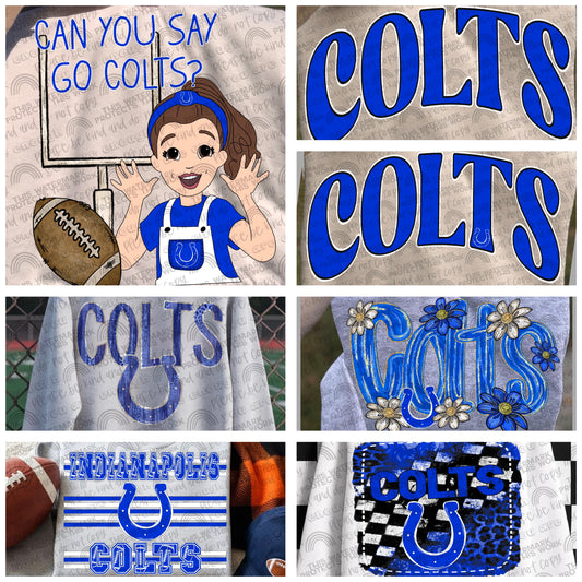 Colts Bundle- 7 PNG Files