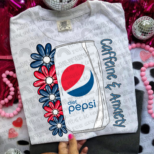Caffeine & Anxiety Diet Pepsi PNG File