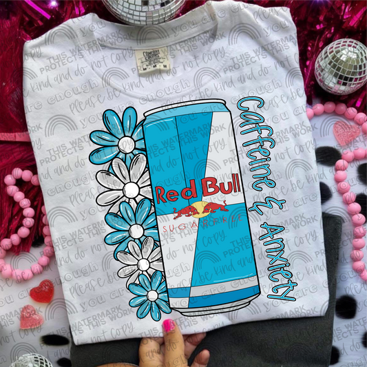 Caffeine & Anxiety Sugar Free Red Bull PNG File
