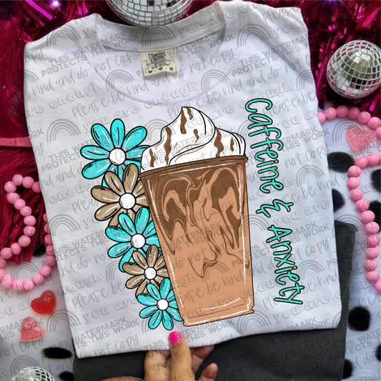 Caffeine & Anxiety Frozen Coffee PNG File