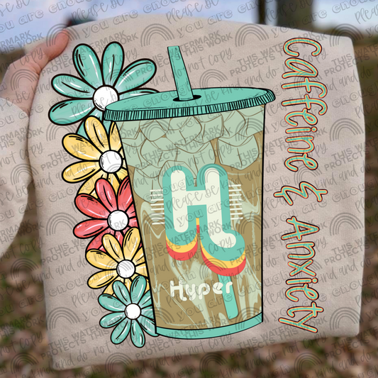 Caffeine & Anxiety Hyper Energy Iced Coffee PNG File