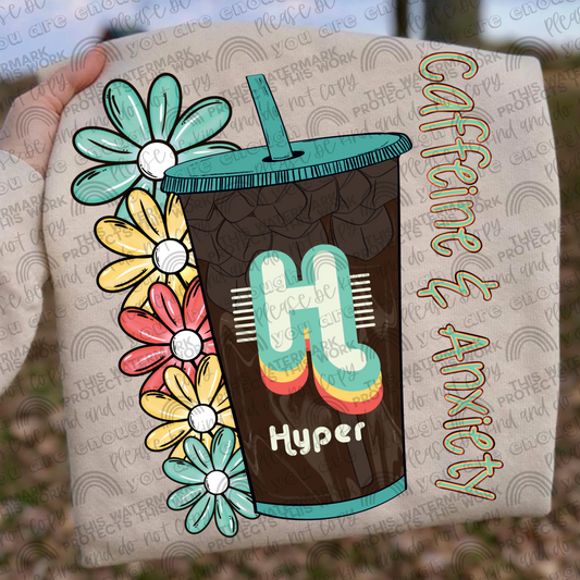Caffeine & Anxiety Hyper Energy Cold Brew PNG File