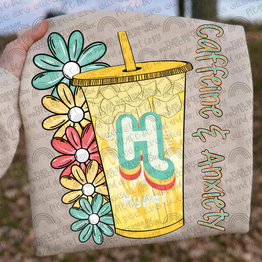 Caffeine & Anxiety Hyper Energy Coolada Coconut PNG File