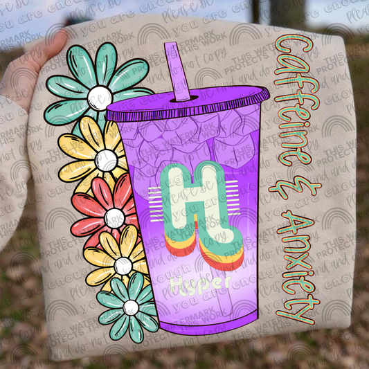 Caffeine & Anxiety Hyper Energy Aftershock PNG File