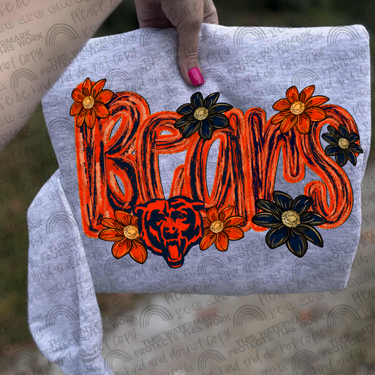 Bears Flowers PNG File