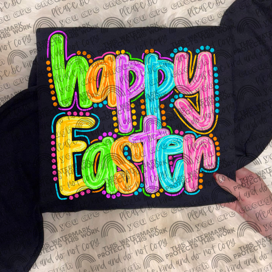 Happy Easter Dots PNG File