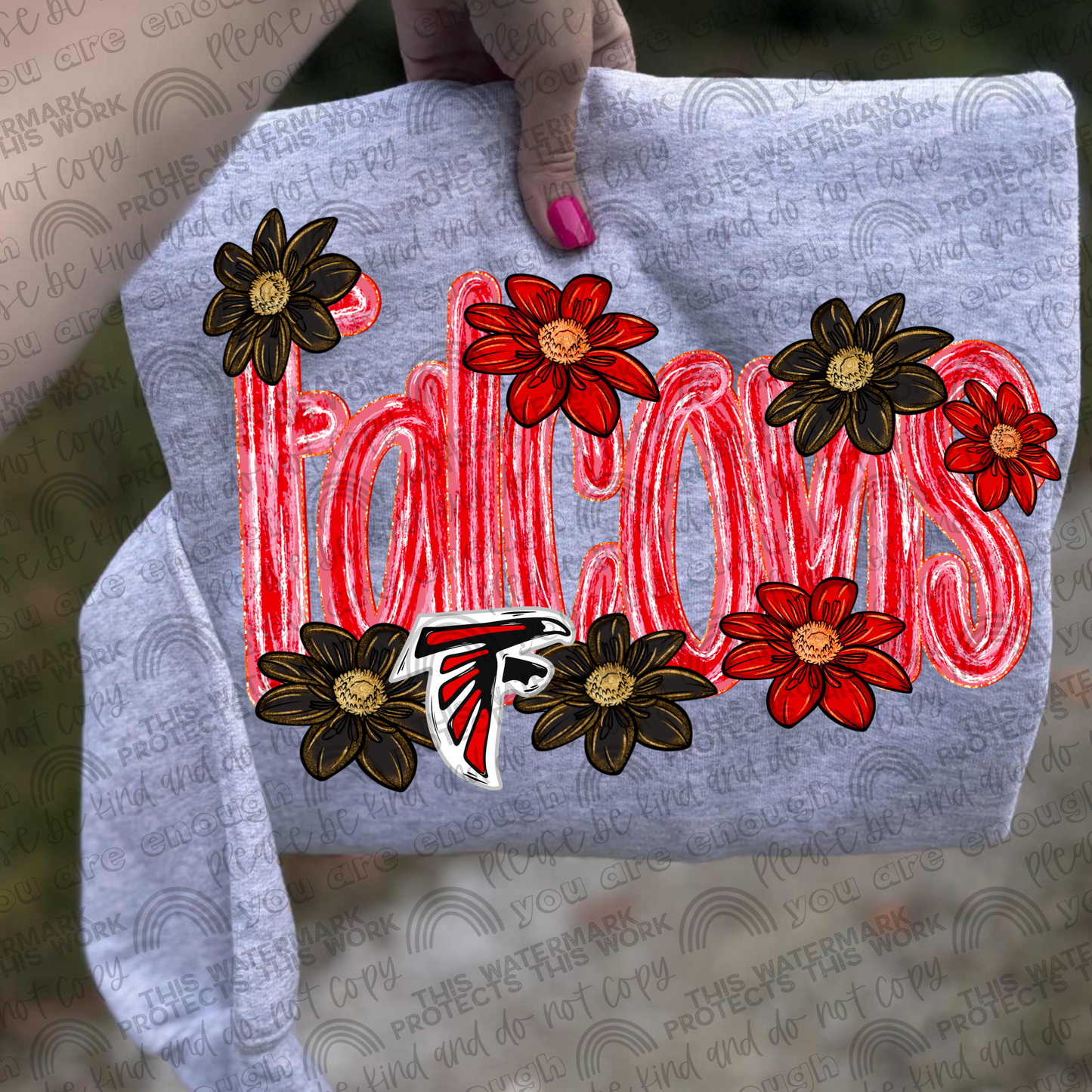 Falcons Flowers PNG File