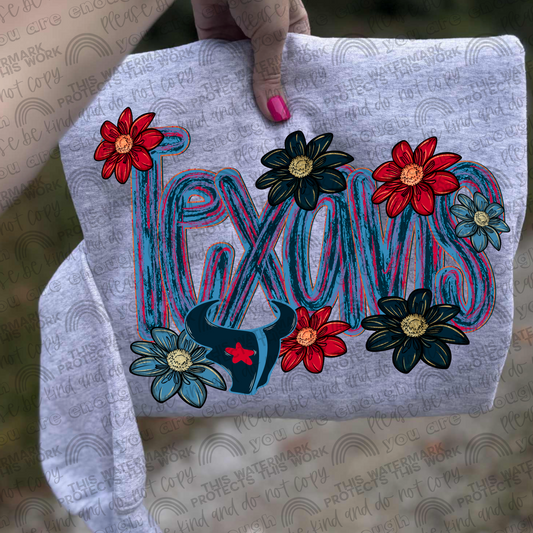 Texans Flowers PNG File
