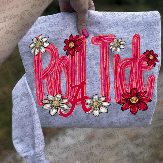 Alabama Roll Tide Flowers PNG File