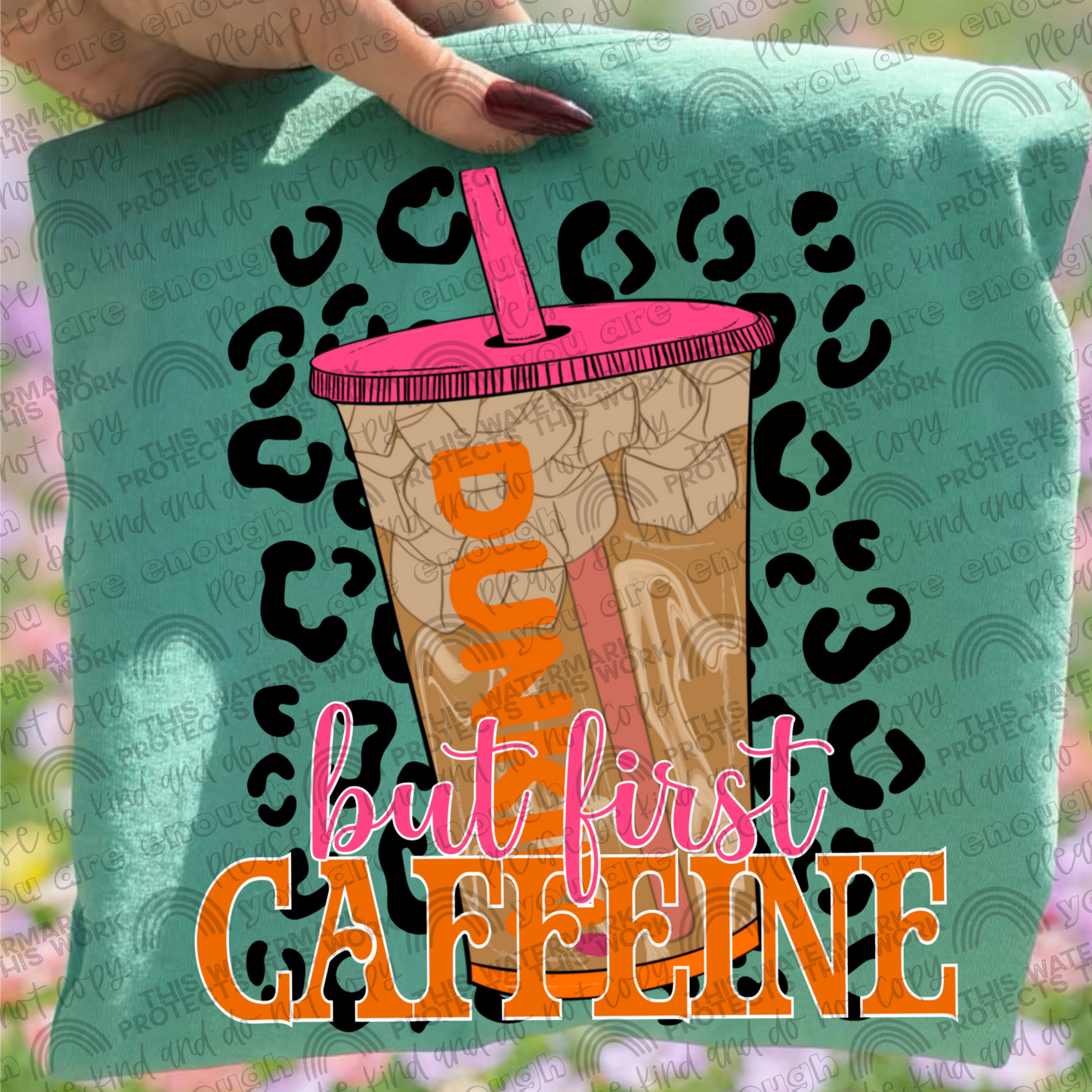 But First Caffeine Leopard Drinks Bundle- 33 PNG Files