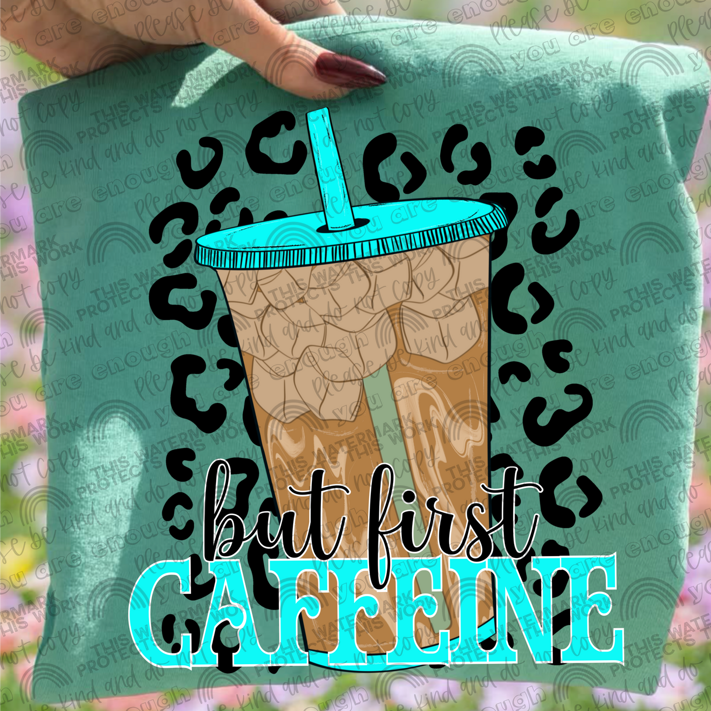 But First Caffeine Leopard Drinks Bundle- 33 PNG Files