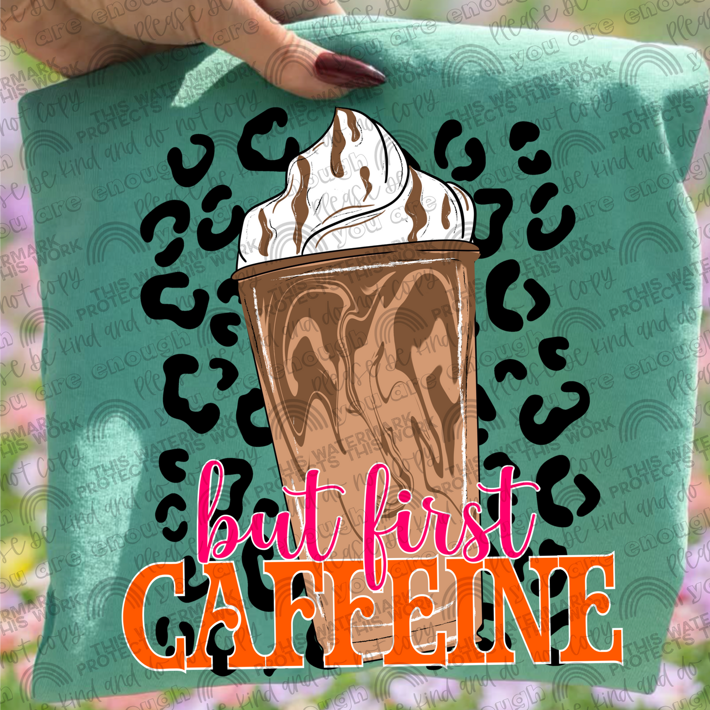 But First Caffeine Leopard Drinks Bundle- 33 PNG Files