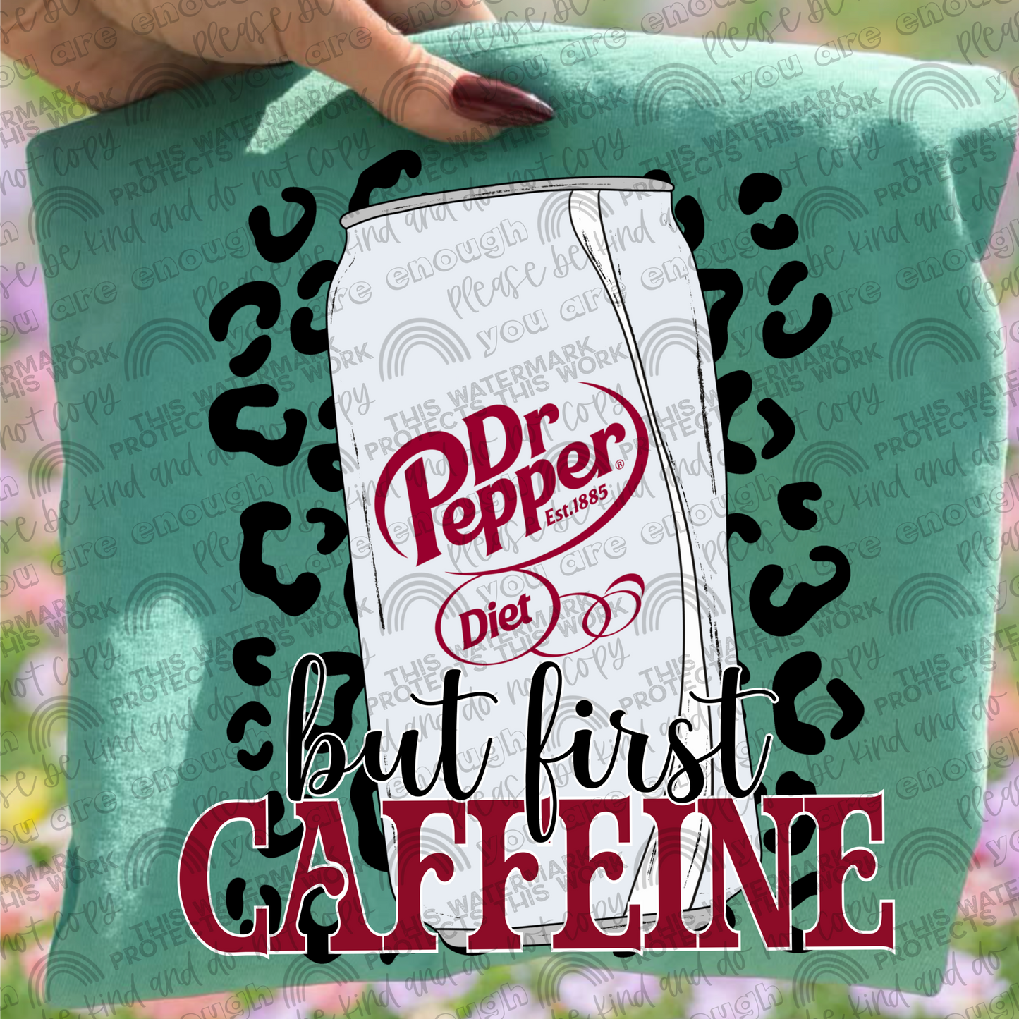 But First Caffeine Leopard Drinks Bundle- 33 PNG Files