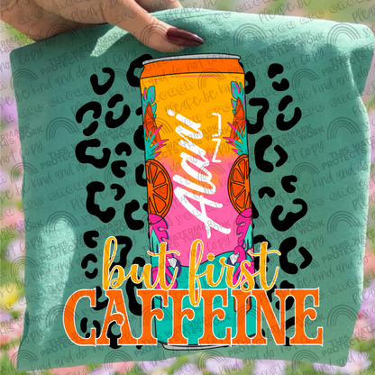 But First Caffeine Leopard Alani Drinks Bundle- 9 PNG Files