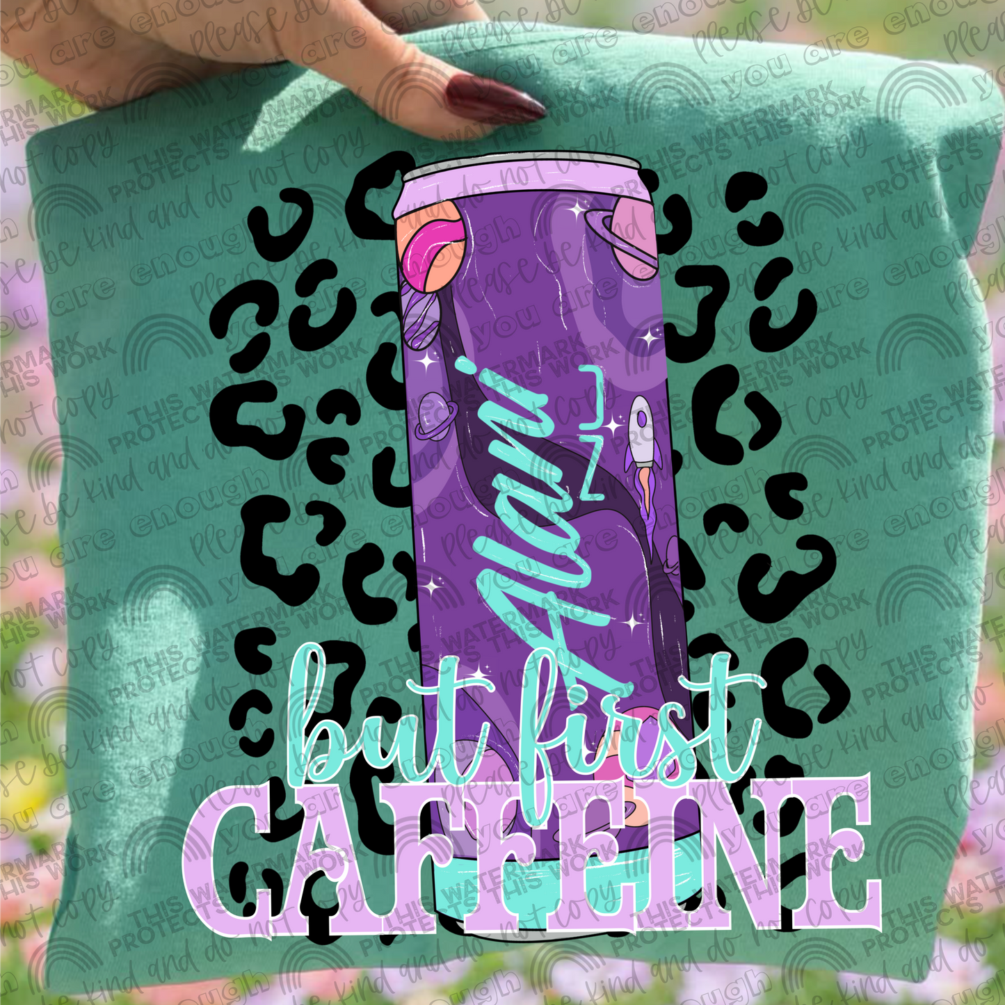 But First Caffeine Leopard Alani Drinks Bundle- 9 PNG Files