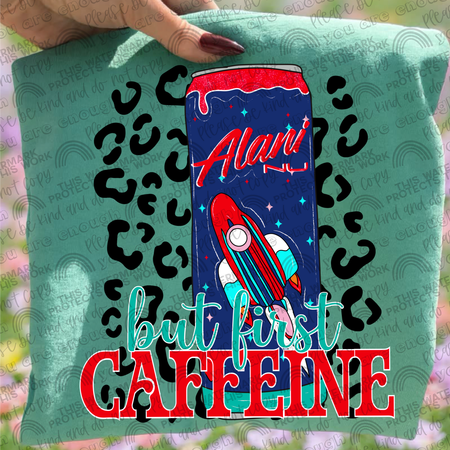 But First Caffeine Leopard Alani Drinks Bundle- 9 PNG Files