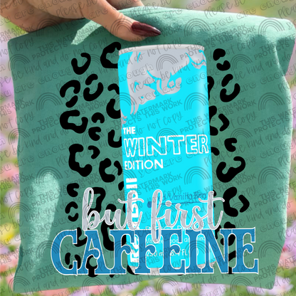 But First Caffeine Leopard Drinks Bundle- 33 PNG Files