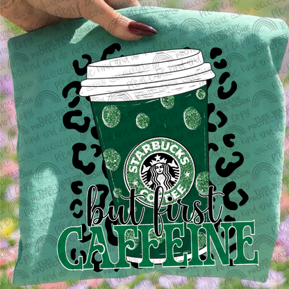 But First Caffeine Leopard Drinks Bundle- 33 PNG Files