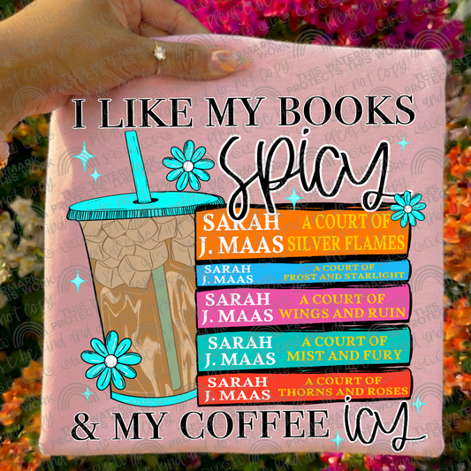 I Like My Books Spicy & My Coffee Icy ACOTAR PNG File