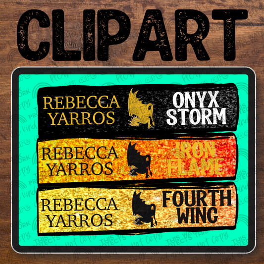 Fourth Wing Book Series Clipart- 1 PNG File