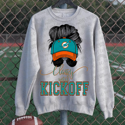 Classy Until Kickoff Messy Bun Hat Pro Football Bundle- 32 PNG Files
