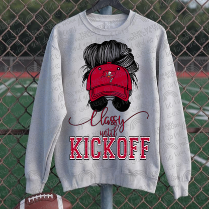 Classy Until Kickoff Messy Bun Hat Pro Football Bundle- 32 PNG Files
