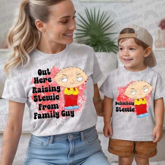 Out Here Raising Stewie & Definitely Stewie- 2 PNG Files