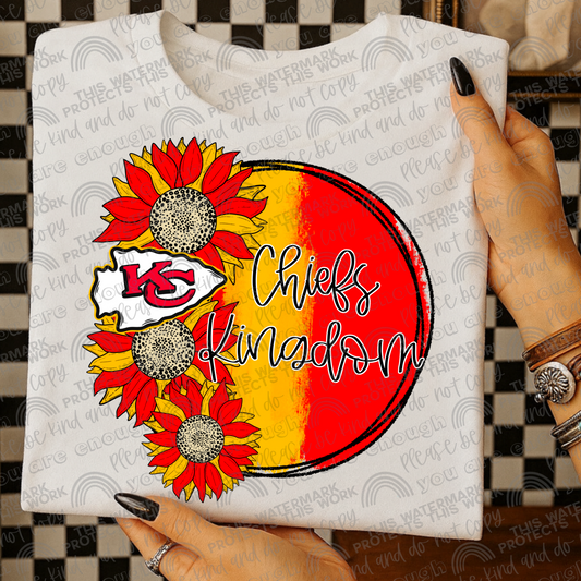 Chiefs Kingdom Sunflowers with Sleeve- 2 PNG Files