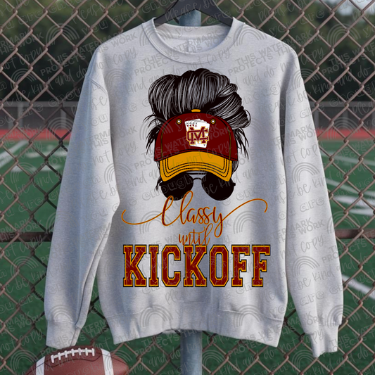 Custom High School Design Classy Until Kickoff PNG File