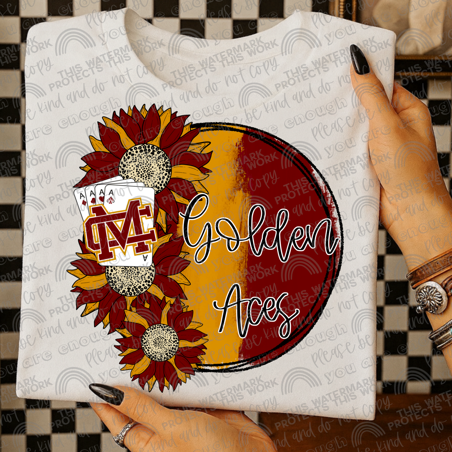 Custom High School Design Sunflower Circle PNG File