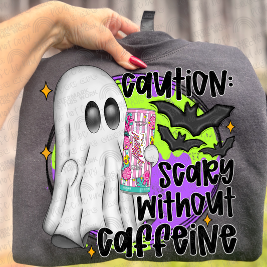 Alani Cotton Candy Caution Scary Without Caffeine Ghost PNG File