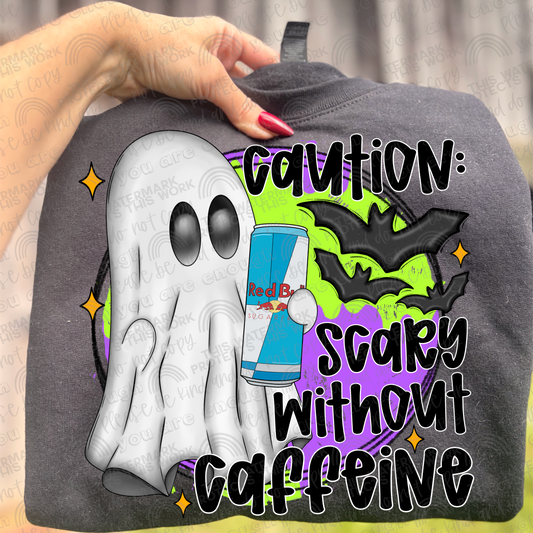 Red Bull Sugar Free Caution Scary Without Caffeine Ghost PNG File