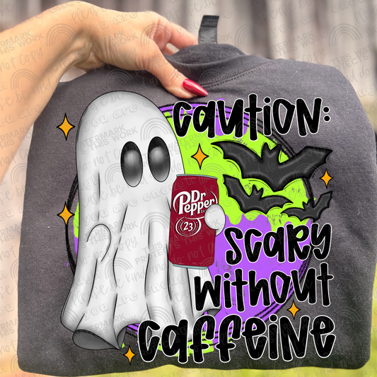 Dr Pepper Caution Scary Without Caffeine Ghost PNG File