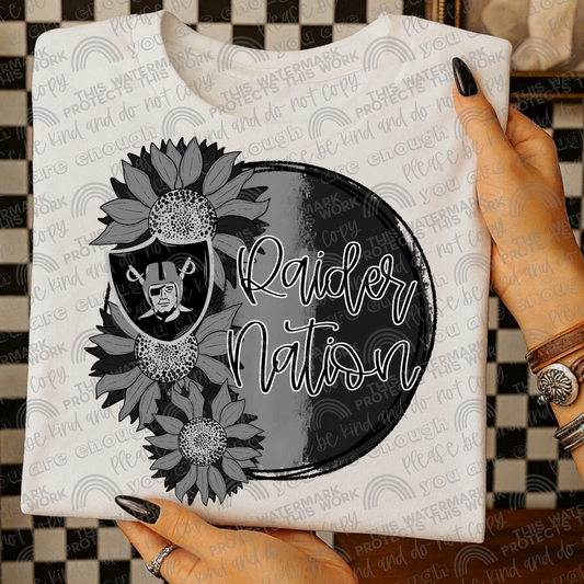 Raider Nation Sunflowers with Sleeve- 2 PNG Files