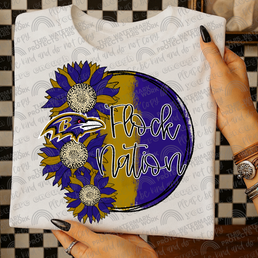 Flock Nation Sunflowers with Sleeve- 2 PNG Files