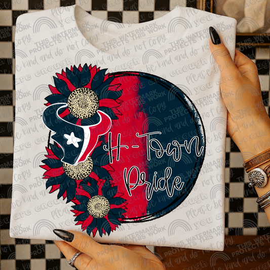 H-Town Pride Sunflowers with Sleeve- 2 PNG Files