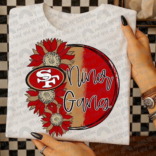 Niner Gang Sunflowers with Sleeve- 2 PNG Files