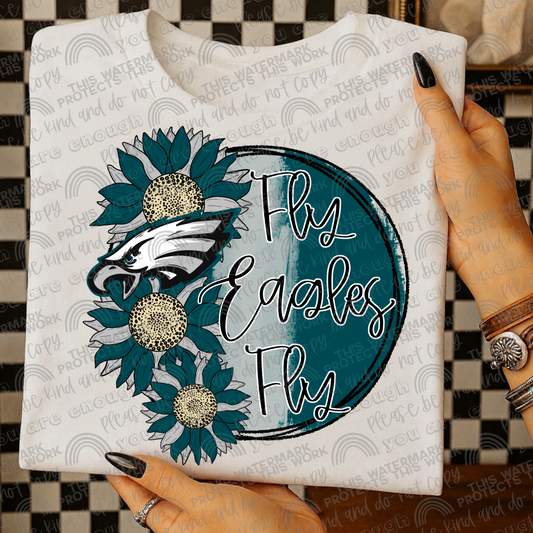 Fly Eagles Fly Sunflowers with Sleeve- 2 PNG Files