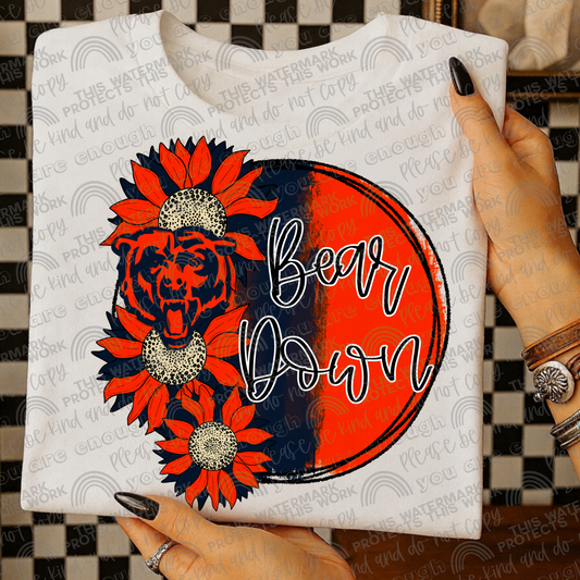 Bear Down Sunflowers with Sleeve- 2 PNG Files