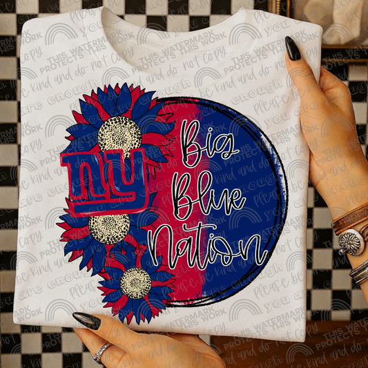 Big Blue Nation Sunflowers with Sleeve- 2 PNG Files