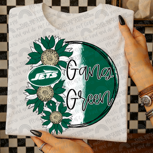Gang Green Sunflowers with Sleeve- 2 PNG Files