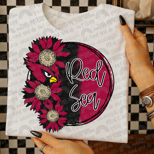 Red Sea Sunflowers with Sleeve- 2 PNG Files