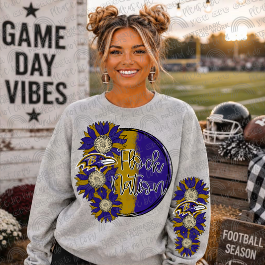 Flock Nation Sunflowers with Sleeve- 2 PNG Files
