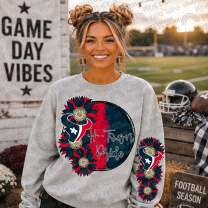 Sunflowers Pro Football Teams Bundle with Sleeves- 64 PNG Files