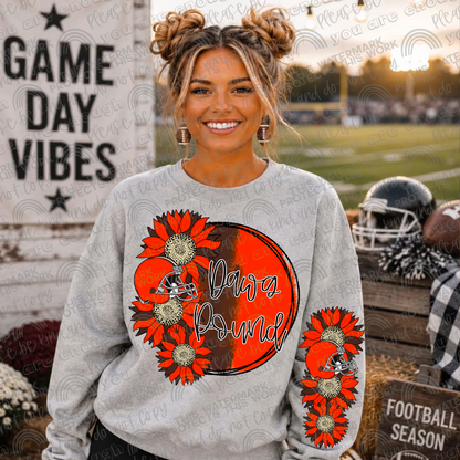 Sunflowers Pro Football Teams Bundle with Sleeves- 64 PNG Files